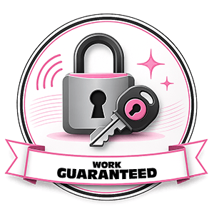 work guaranteed badge